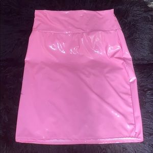 Paten Leather Skirt